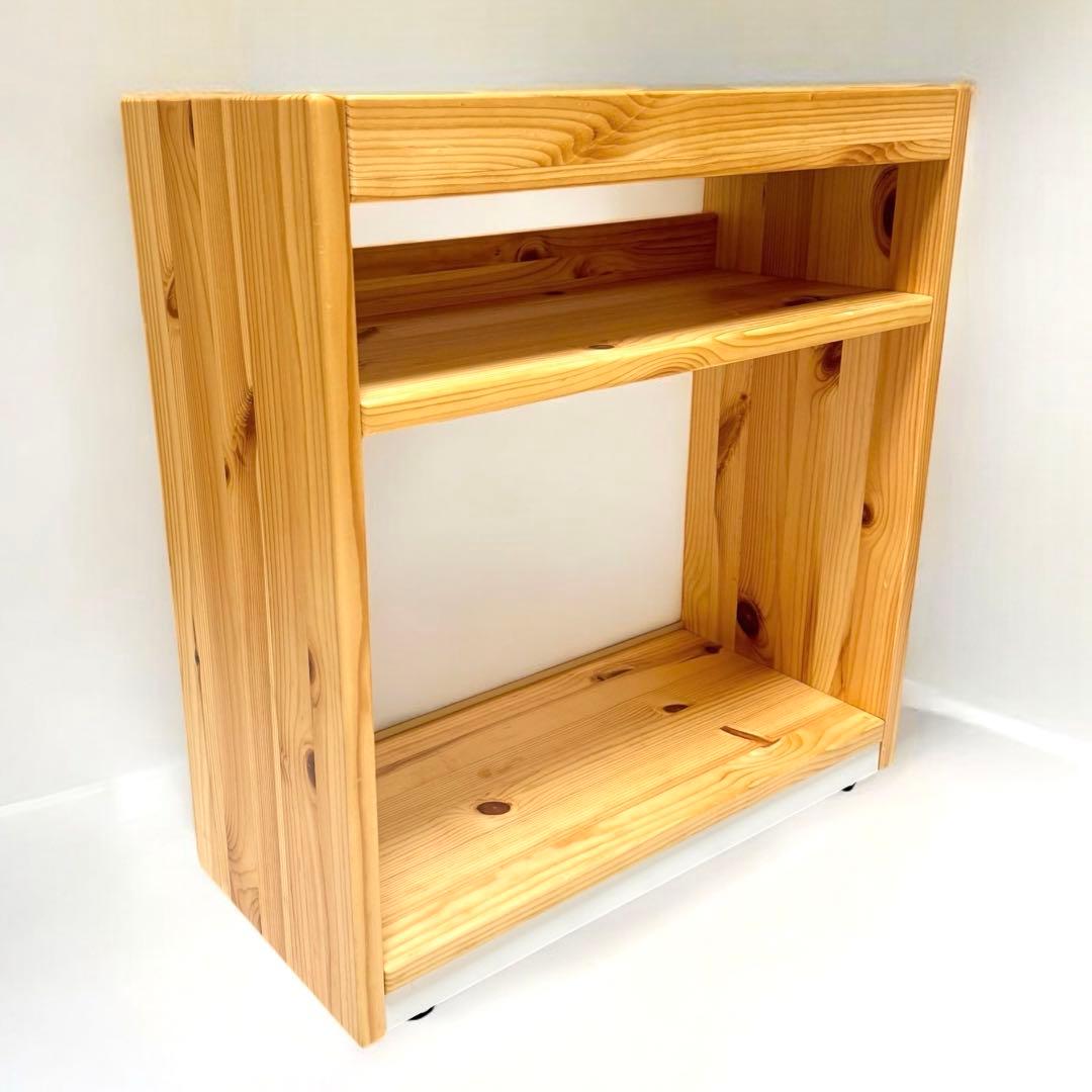 ○ 無印良品 パイン材デスクワゴン - メルカリ