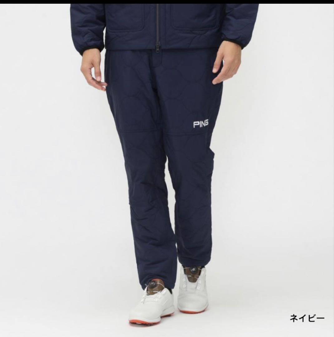 美品！！　PING ピン　キルティング中綿パンツ　ゴルフウェア　XLサイズ PING（ピン） ゴルフウェア ウインドパンツ 秋 冬 キルティング中綿