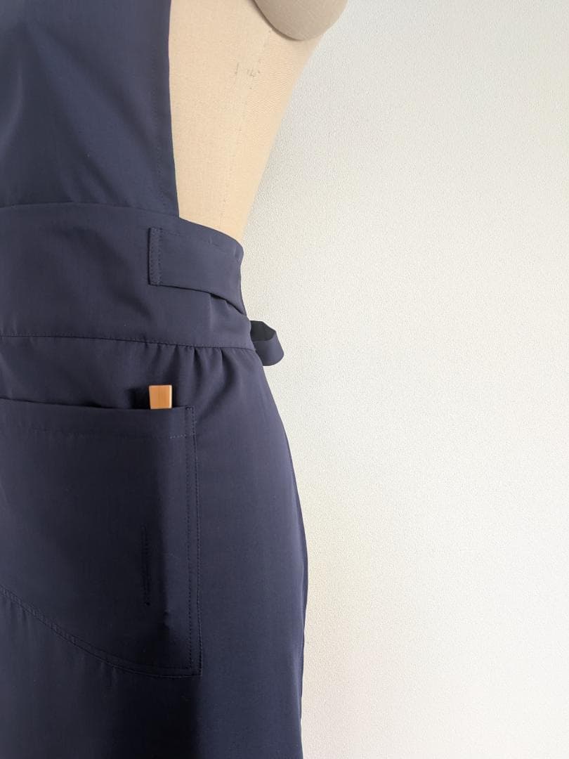 茶道 稽古着エプロン ネイビー - メルカリ