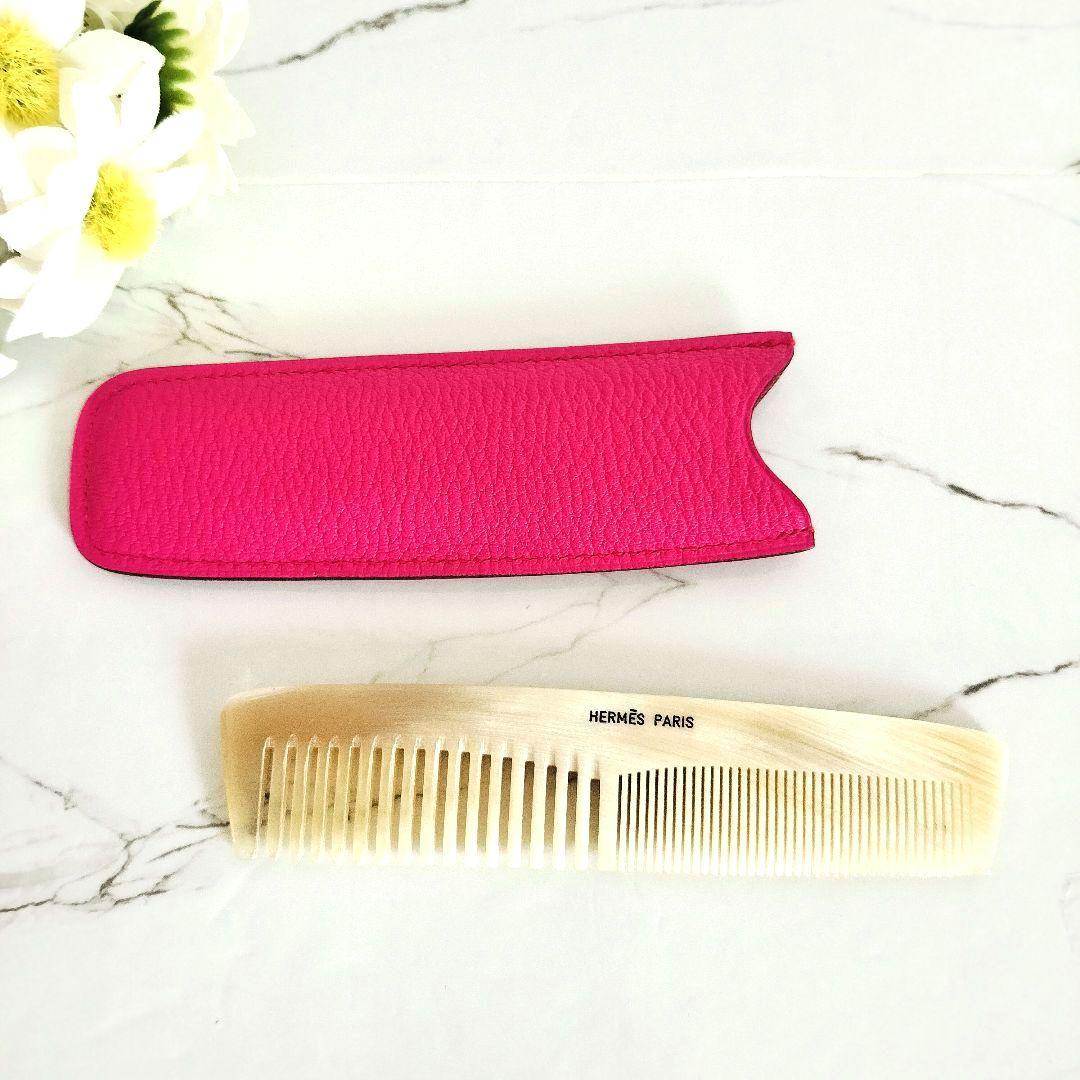 美品☆HERMES エルメス☆コーム 櫛 バッファローホーン ケース付 楽天市場】HERMES【エルメス】くし バッファローホーン ケース付き
