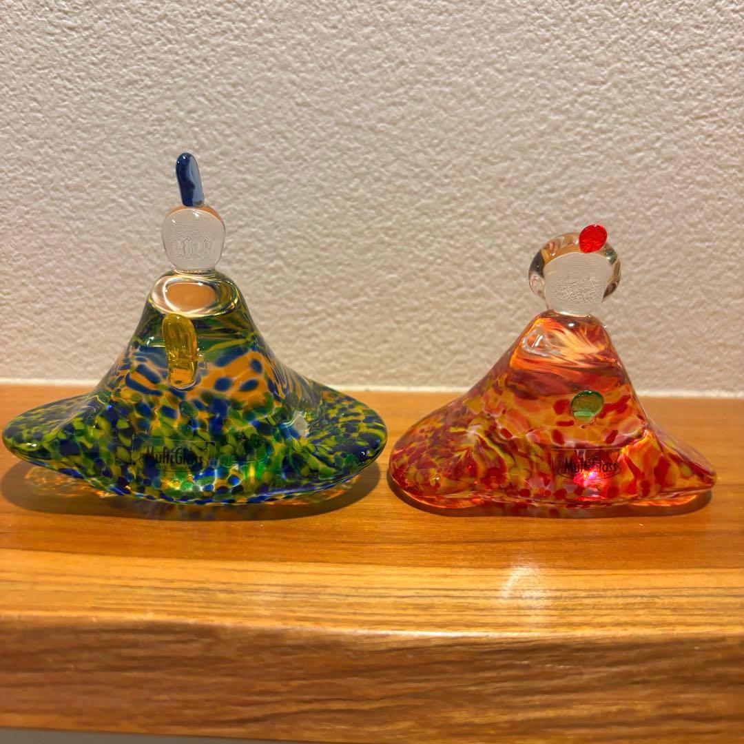 【新品未使用/箱付】Multi Glass 雛人形 お雛様　ひな人形　希少 アクリルケース飾り｜ひだまり雛｜固定式雛人形 ｜お求めやすい雛飾り
