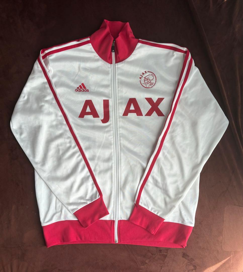 00's AJAX アヤックス　ジップアップジャケット ホワイト/レッド adidas アヤックス AJAX 00s トラックジャケット - メルカリ