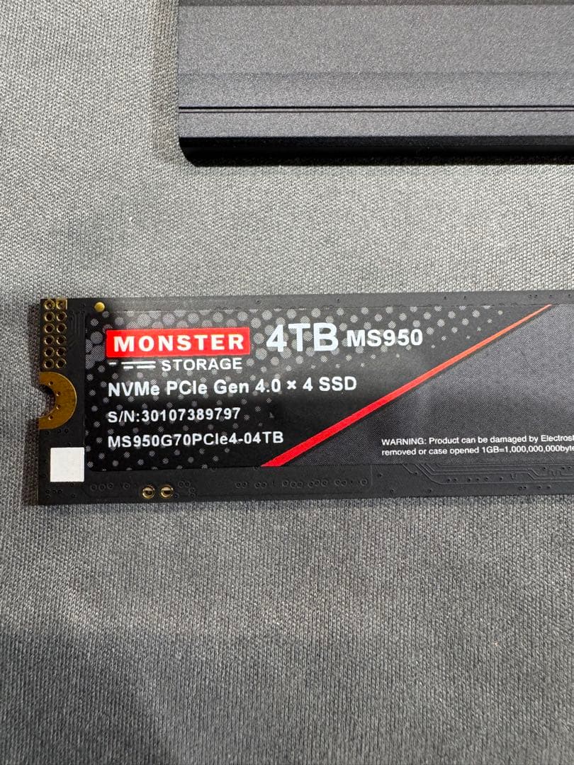 内蔵型SSD SSD M.2 NVMe PCIe Gen 4x4 MS950 4TB MS950シリーズ｜M.2 2280 PCIe® Gen4 ×4 NVMe SSD - Monster Storage