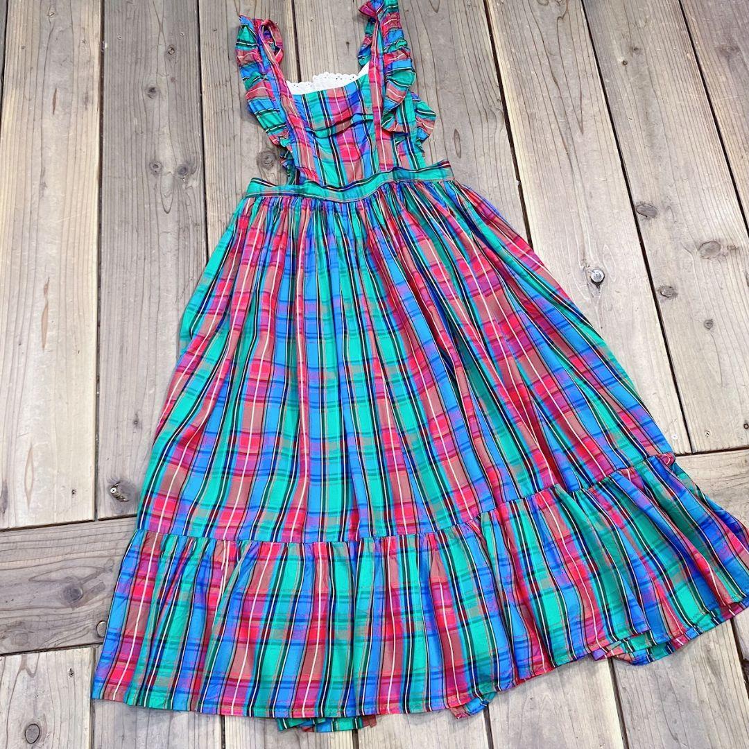 エプロン・三角巾 60s blue and red plaid apron PUEBCO｜RECYCLE COTTON CHECK APRON/エプロン - CDC GENERAL STORE