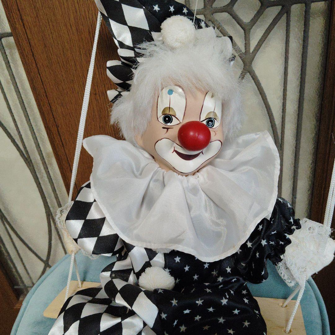 壁掛けピエロ人形 ブランコ人形レトロ アンティークヴィンテージ