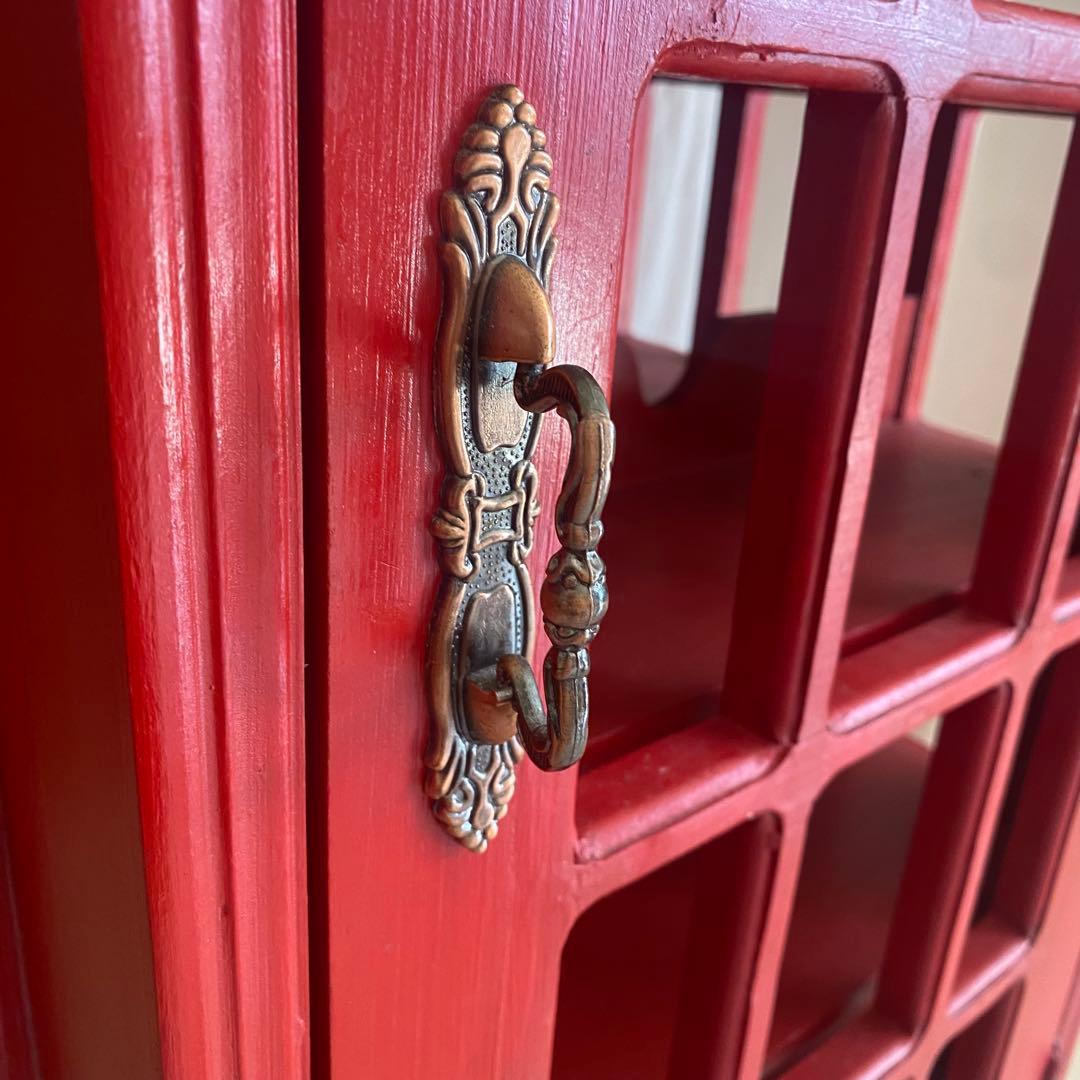 英国 アンティーク 棚 キャビネット ワインセラー 電話ボックス