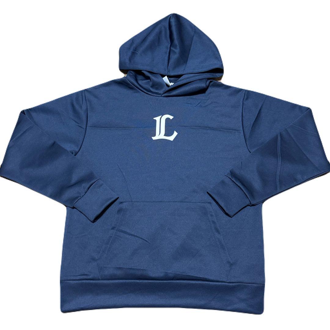 美品】埼玉西武ライオンズ パーカー プルオーバー ネイビー 紺 長袖 S