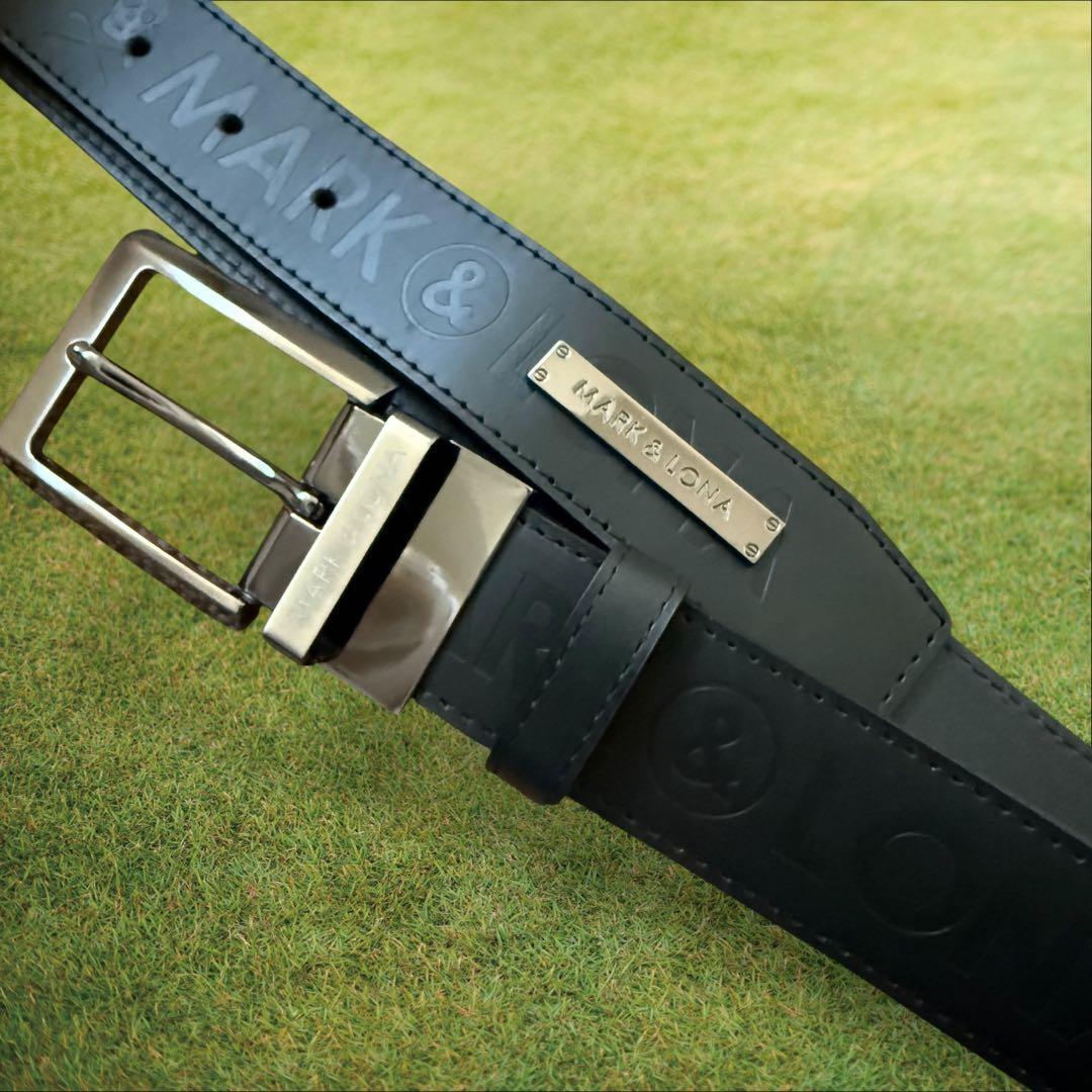 未使用級　マークアンドロナ　ベルト　黒　シルバー　総柄　ブラック　ゴルフ　極美品 Yahoo!オークション -「マークアンドロナ ベルト」の落札相場・落札価格