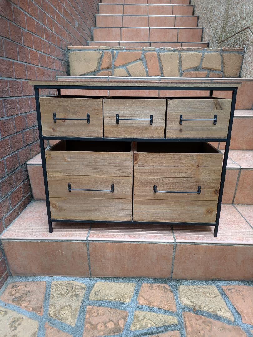 salut! サリュ アイアンウッド 5ドロワーマルチラック　おしゃれ WEB限定アイアンウッドミニ5ドロワーマルチラック | salut!(サリュ