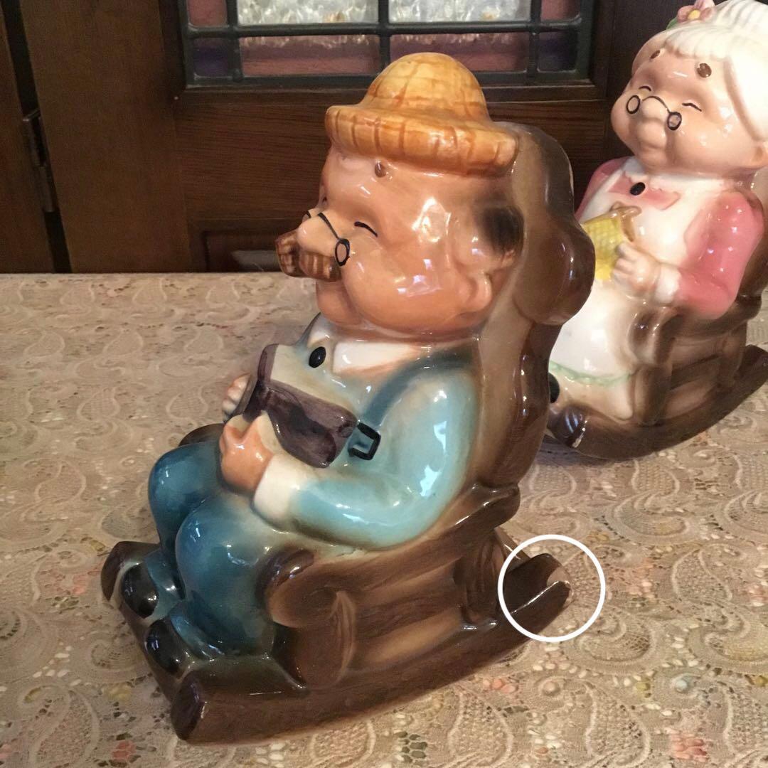 昭和レトロ 陶器 おじいちゃんとおばあちゃん 貯金箱 加藤工芸 - メルカリ