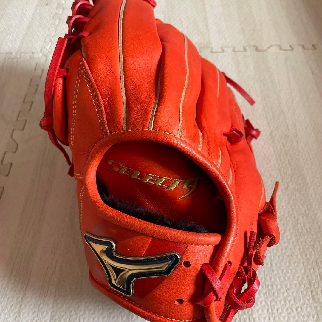 ミズノ SELECT 9 ソフトボールグローブ オレンジ 左投げ用 - メルカリ
