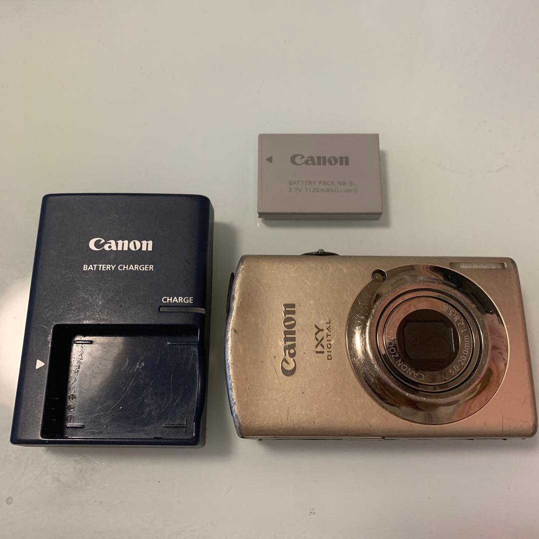 Canon IXY DIGITAL 920IS 本体と充電器セット 動作確認済み】CANON IXY DIGITAL 920IS ゴールド バッテリー・充電器
