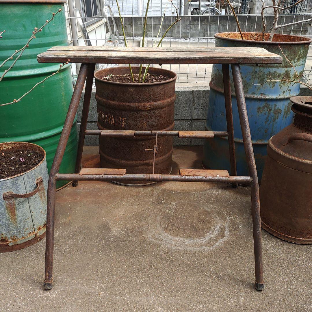 アンティーク　レトロ　足場 脚立 アイアン脚立 ビンテージ脚立 アンティーク脚立 アイアン家具 アイアン