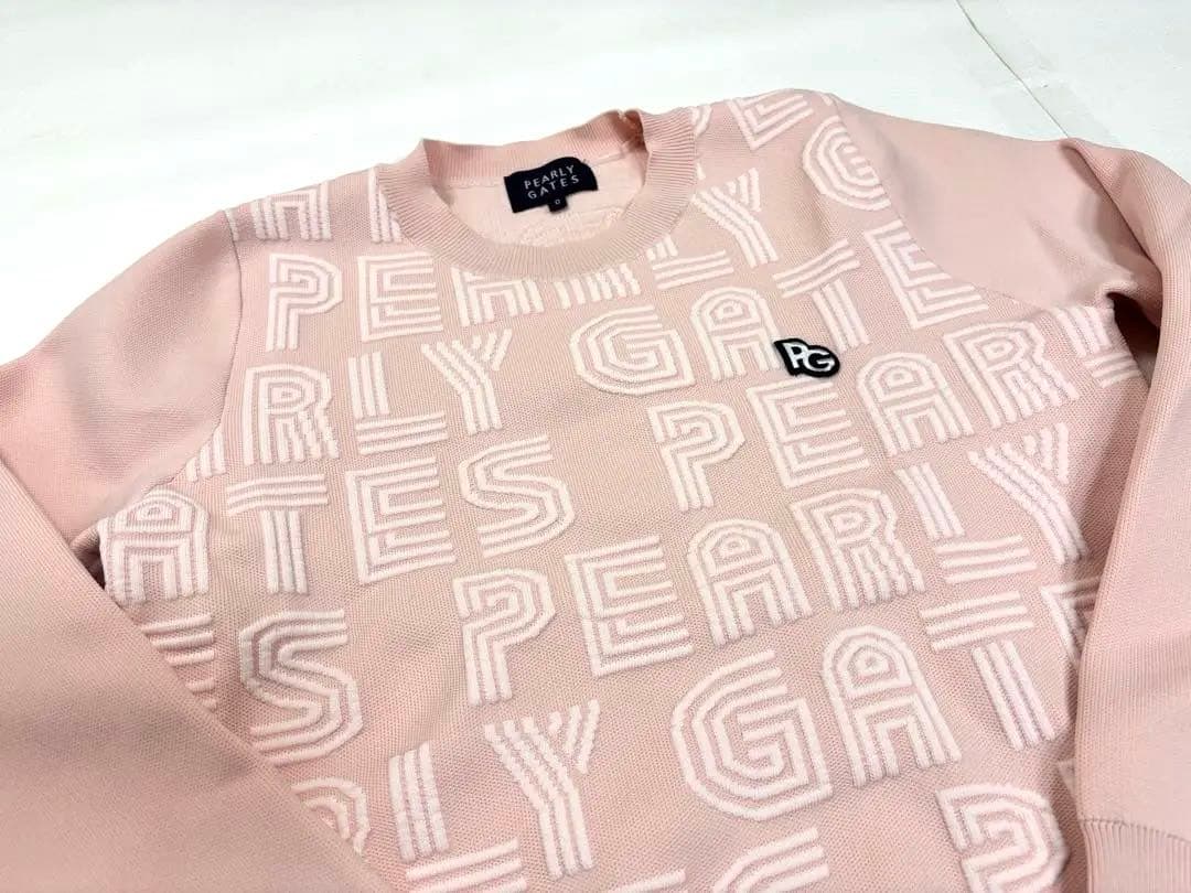 美品】パーリーゲイツ セットアップ ニット スカート ピンク ロゴ 0 S
