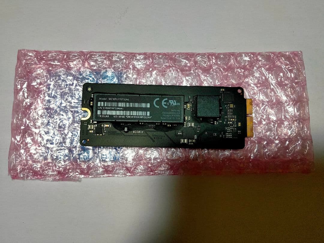 Apple純正　内蔵型SSD NVMe M.2　1t Apple純正 内蔵SSD 1TB(512GB×2) NVMe M.2 SSD Kit for Mac Pro