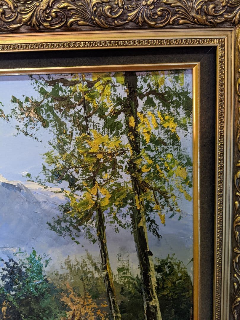 セール・美しい大自然・上高地風景画・油絵・肉筆・F20号・三浦