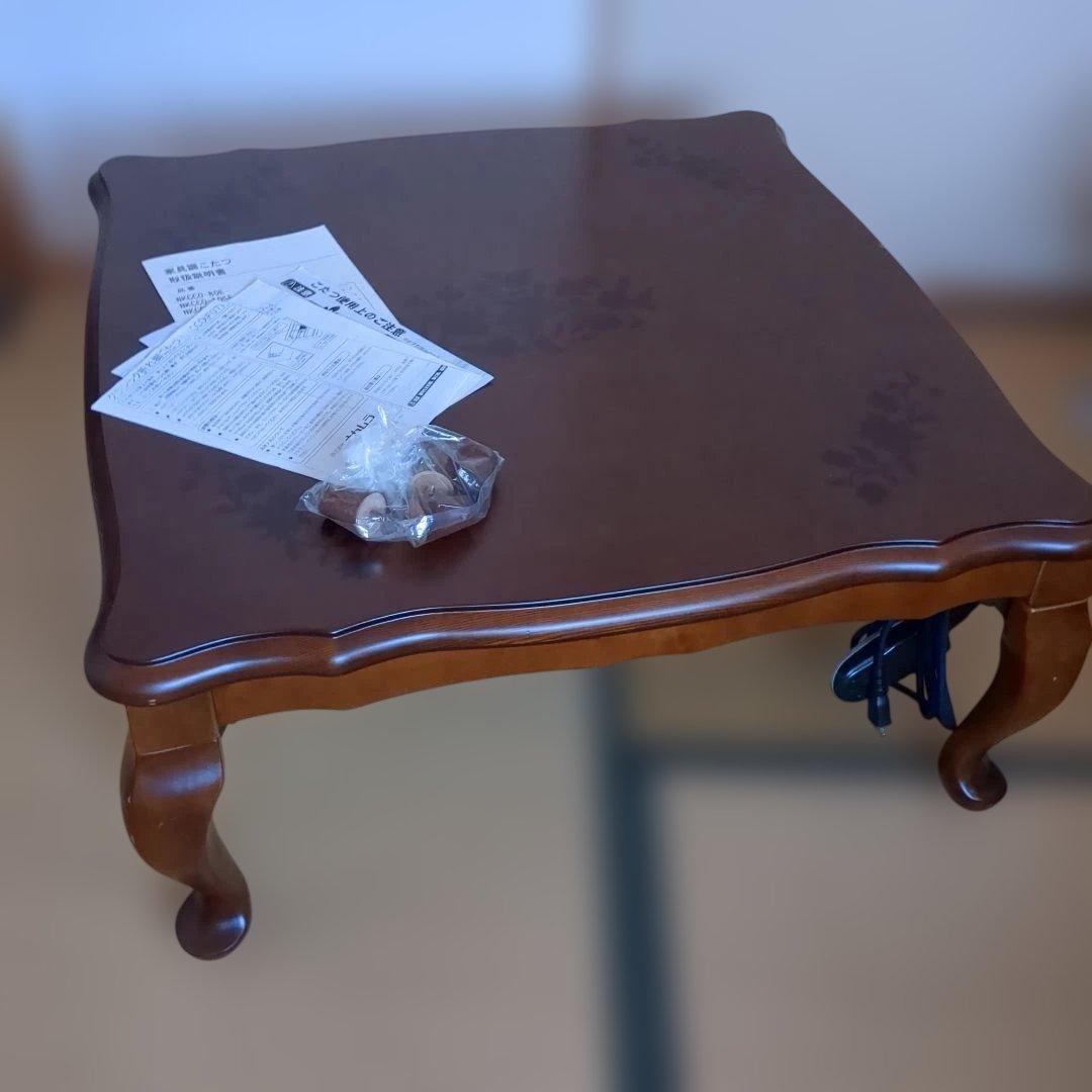 コタツ　ヨーロピアンクラシック折れ脚こたつ 東谷 こたつ コタツ テーブル 猫脚 ヨーロピアン ガーリー 女の子 姫系