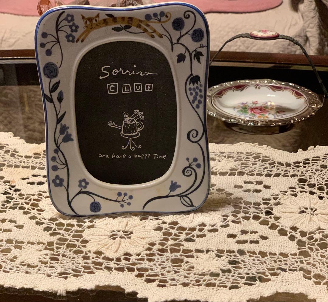 Shinji Katoデザイン フォトフレーム 猫柄 Shinzi Katoh シンジカトウ デザイン 猫のイラストがかわいい100角