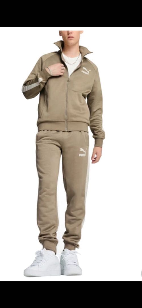 PUMA オリーブグリーン ジャージセット PUMA（プーマ） ジュニア キッズ 子供 ジャージ 上下セット ポリ