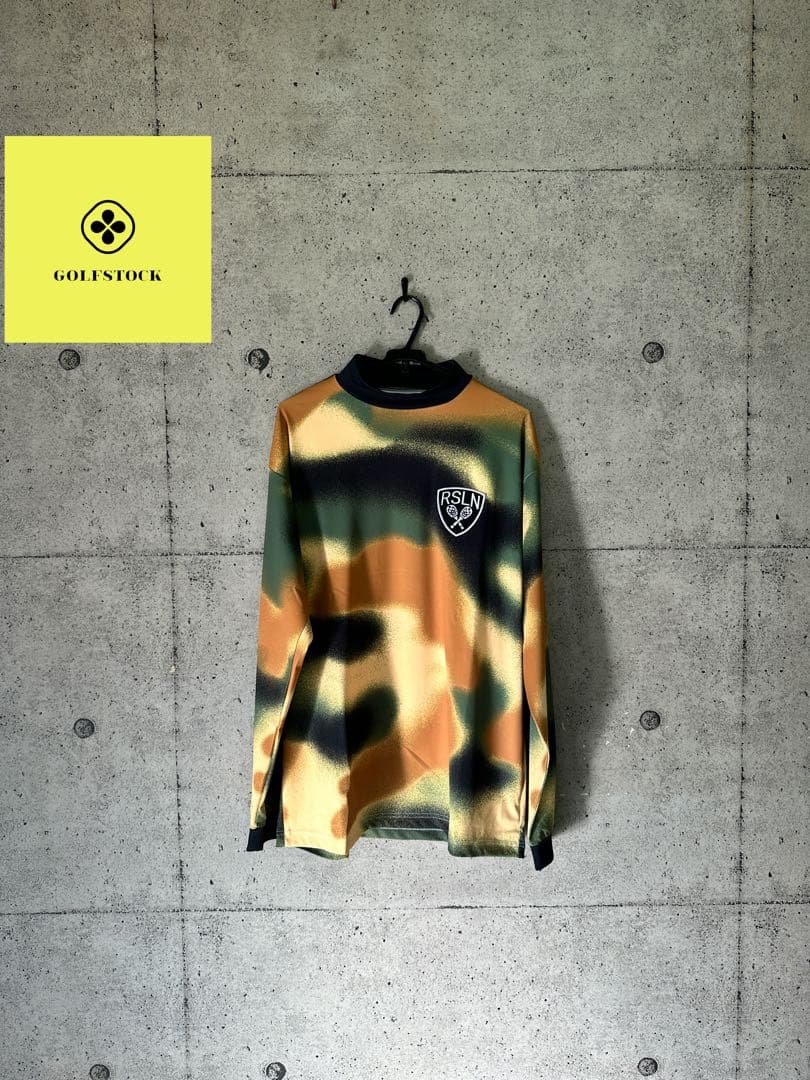 【新品未使用】サイズ5 メンズ モックネックシャツ ラッセルノ 1644 RUSSELUNO GOLF ラッセルノ モックネックシャツ サイズ 7 ブラック