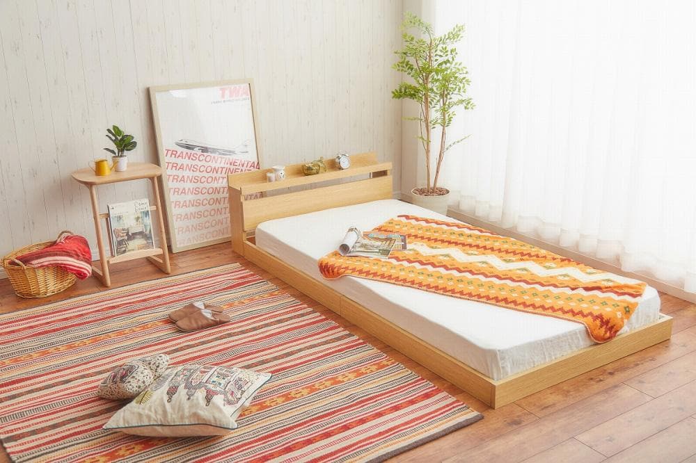 【新品・送料無料】【セミダブル】Coroa フロアベッド（マットレス付き） g99040]【セミダブル】Coroa フロアベッド(マットレス付き) ローベッド