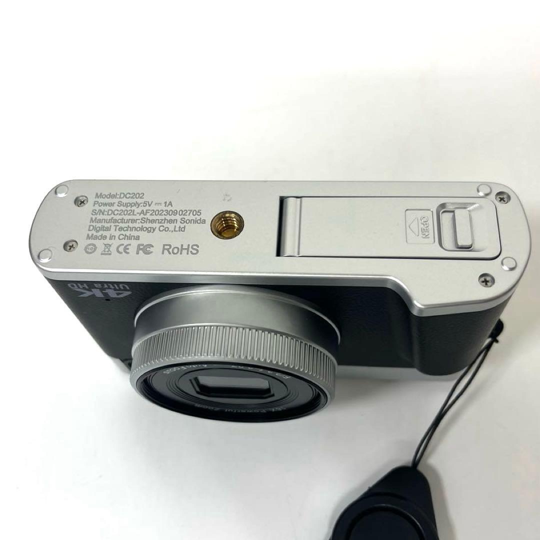 すぐ使える♪】4Kデジタルカメラ DC202 簡単操作コンデジ セット