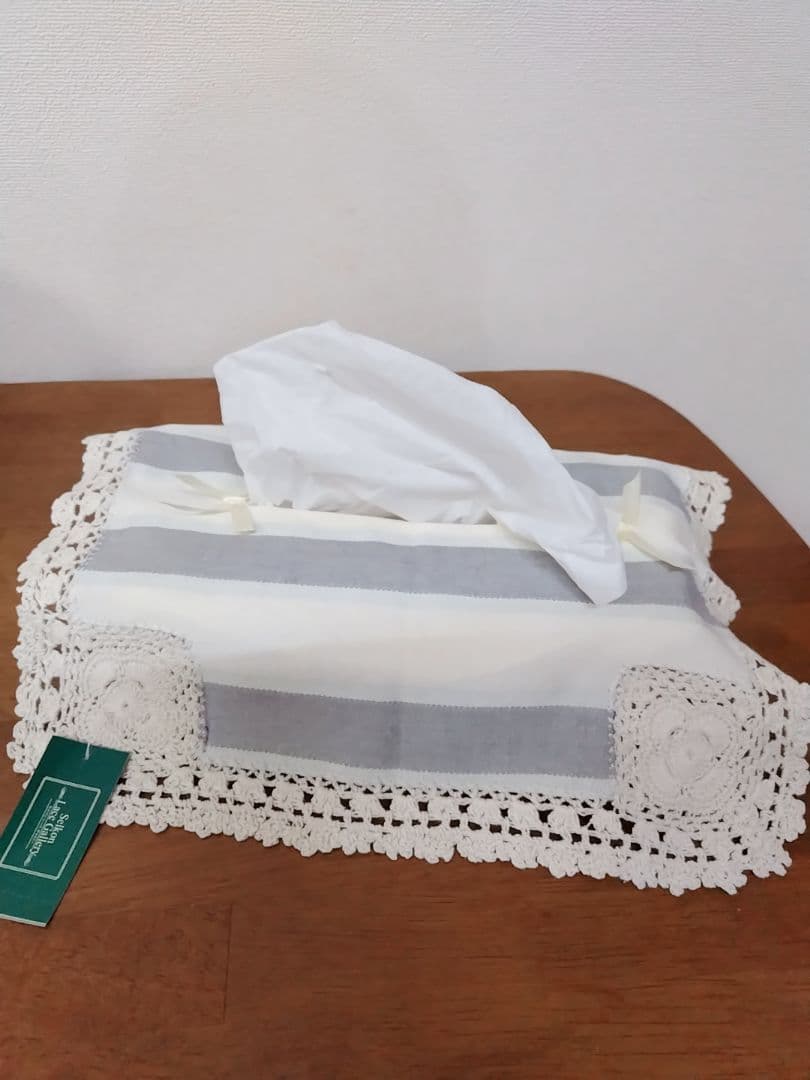 新品タグ付き】北欧 アンティーク レース ティッシュボックス - メルカリ