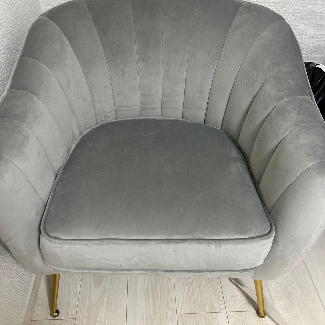 グレー ベルベット 1人掛けソファ 楽天市場】[楽天スーパーSALE! 3/4 20:00 - 3/11 1:59] ソファー