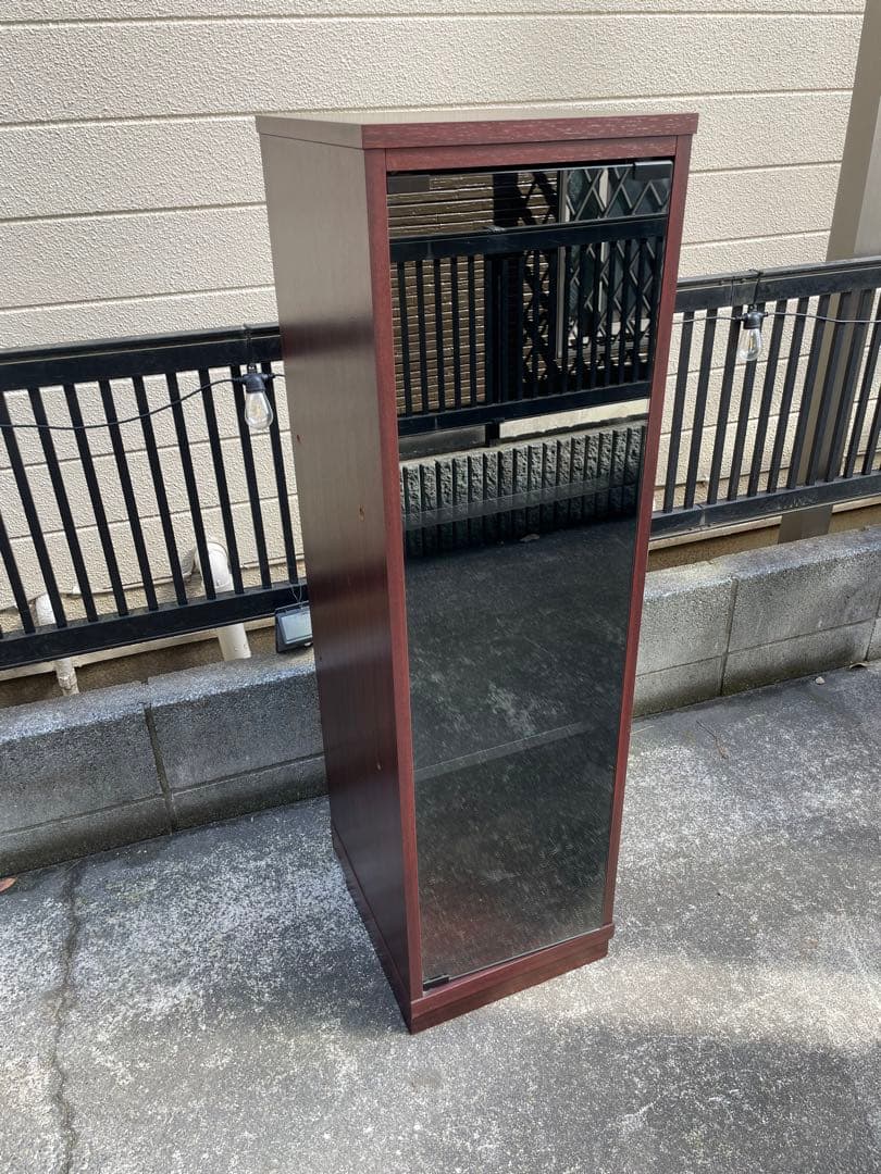 昭和レトロ レコードラック ガラス戸付き 昭和当時物 ミッドセンチュリー 昭和レトロ ミッドセンチュリー ガラス扉 木製レコードラック