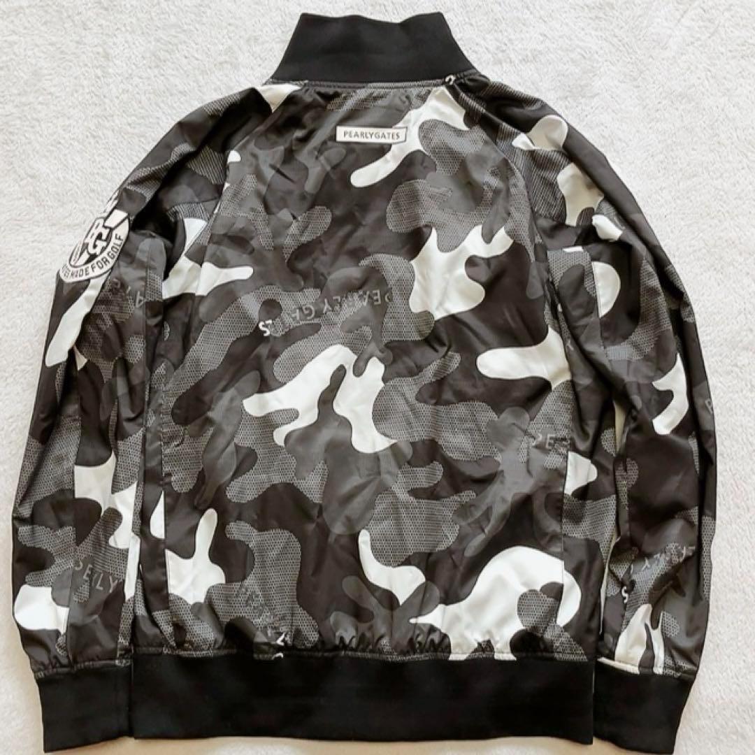 極美品 パーリーゲイツ 近年 蓄熱裏地 ジャケット ブラック カモ柄
