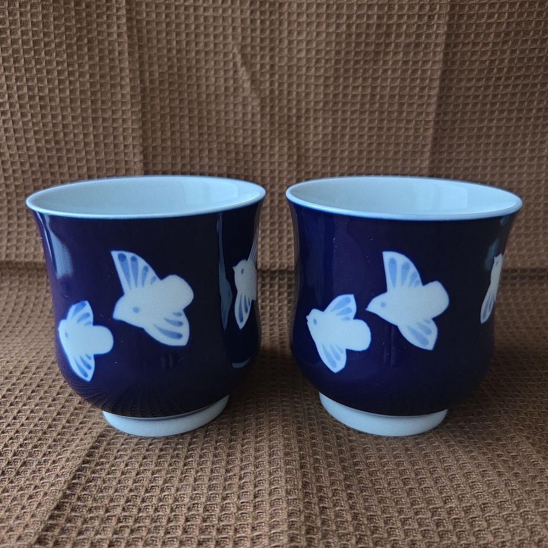 深川製磁 ふくら雀の湯呑み2個セット - メルカリ