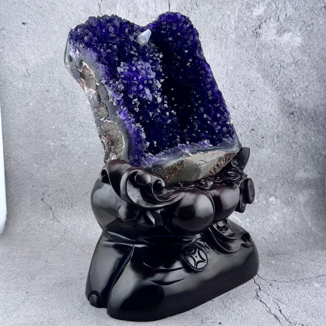 G-133アメジストクラスター ドーム 原石 天然石 パワーストーン カルサイト