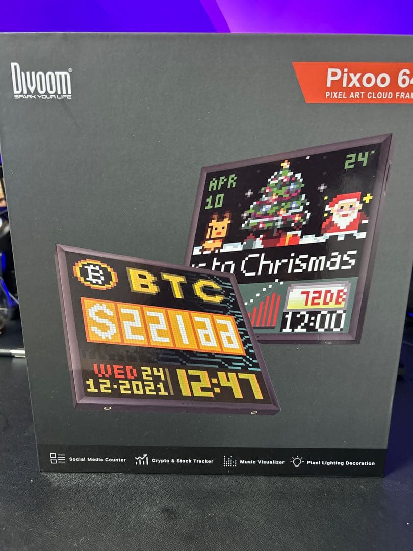 Divoom Pixoo 64 ピクセルアートフレーム デジタルフォトフレーム ヤマダモール | Divoom Pixoo 64 デジタルフレーム64*64 ピクセル