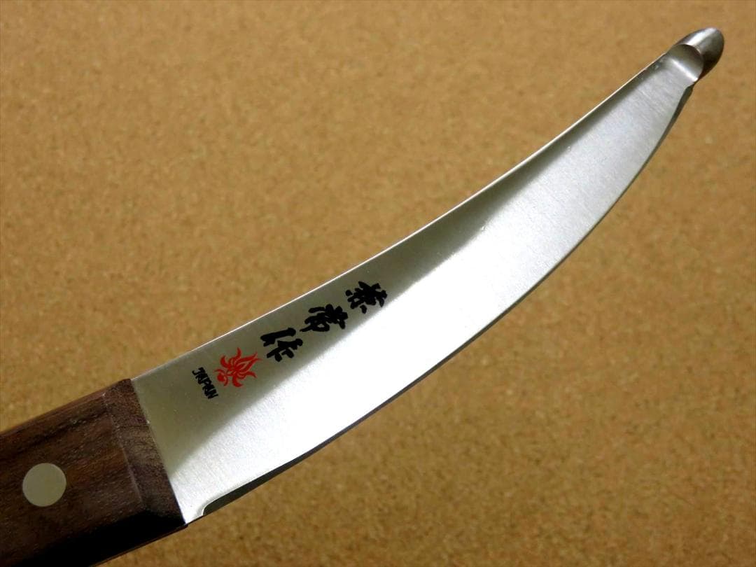 AWAZON-関の刃物 腸裂き 140mm 関兼常 全鋼 炭素鋼 肉解体 狩猟包丁 右