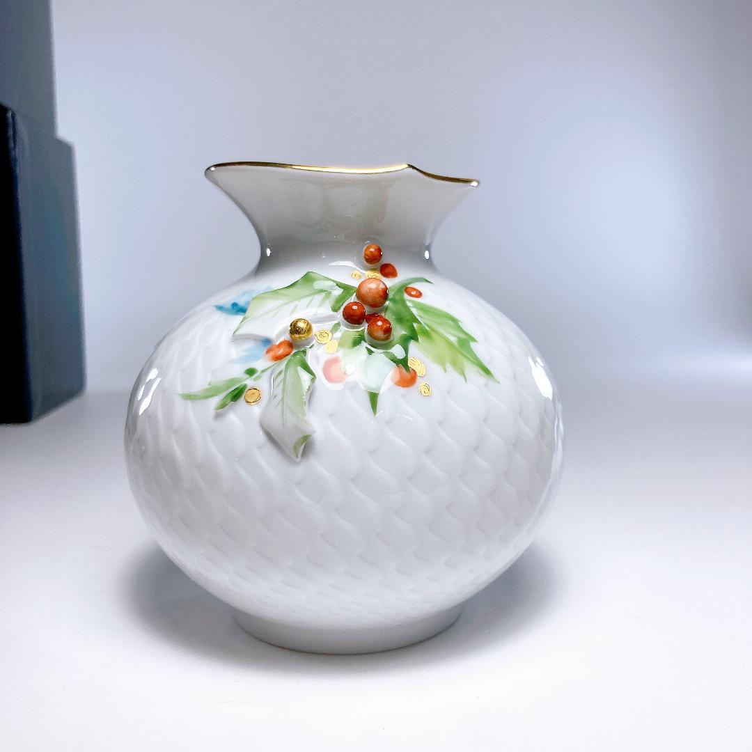 Meissen マイセン ヒイラギ 波の戯れ 花瓶 9cm 柊 |3165|☆ - メルカリ