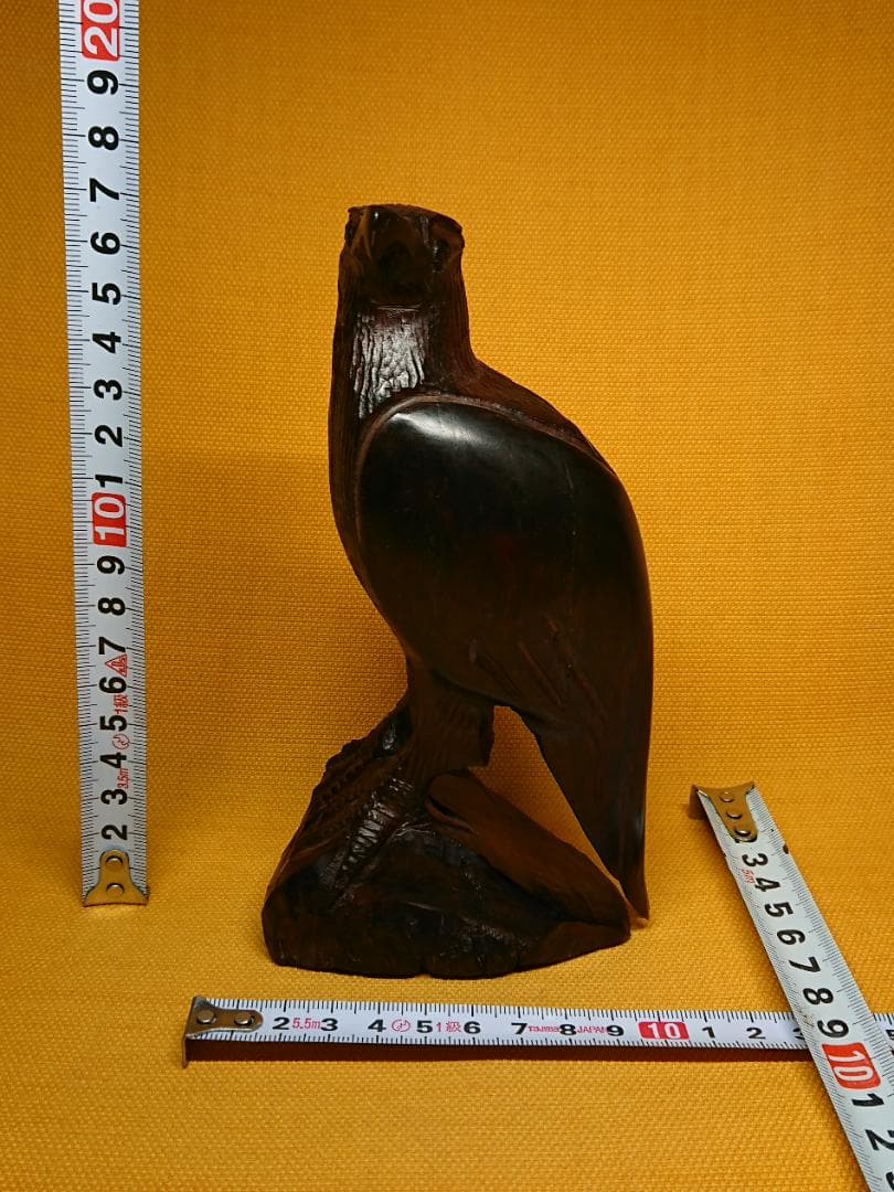 タカ 鷲 鷹 木彫 オブジェ 置物 インテリア 工芸品 美術品 A1041