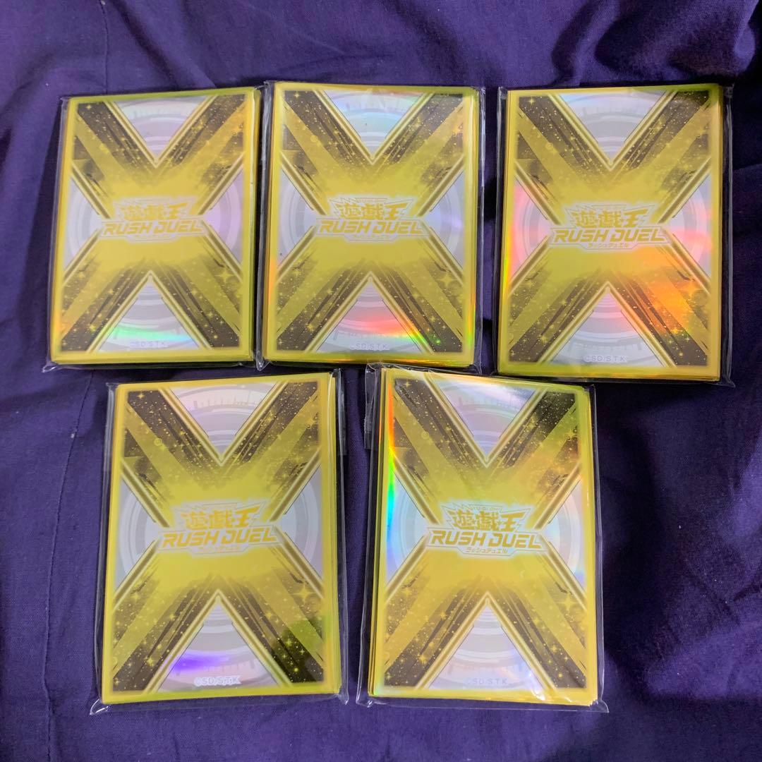 遊戯王ラッシュデュエル 遊戯王の日 スリーブ 黄色 イエロー 5セット