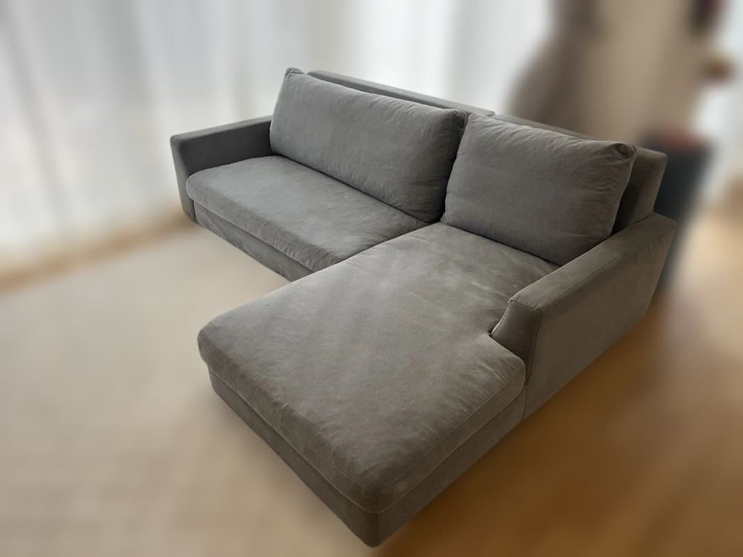 【直接渡し】LAULU カウチソファ 3人掛け ACTUS グレー　L字ソファ LAULU カウチソファ｜【公式】ACTUS online｜家具・インテリア・雑貨の通販