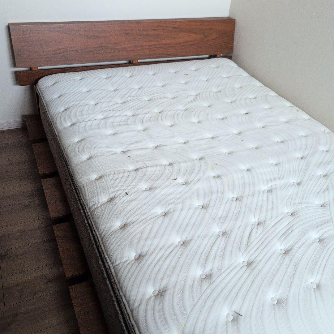 ベットフレーム　ベットマットレス　ダブルベット LOWYA（ロウヤ） ベッドフレーム ダブル マットレスセット ベッド