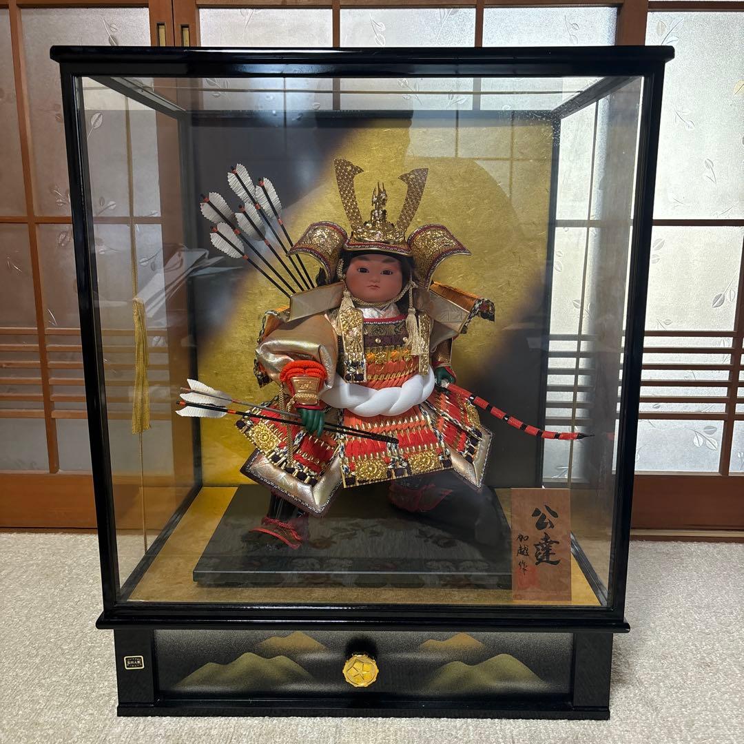五月人形大将飾り　公達 加越作　ガラスケース入り,オルゴール付き 楽天市場】【1日P10倍！最大2000円クーポン】 五月人形 子供大将 大将
