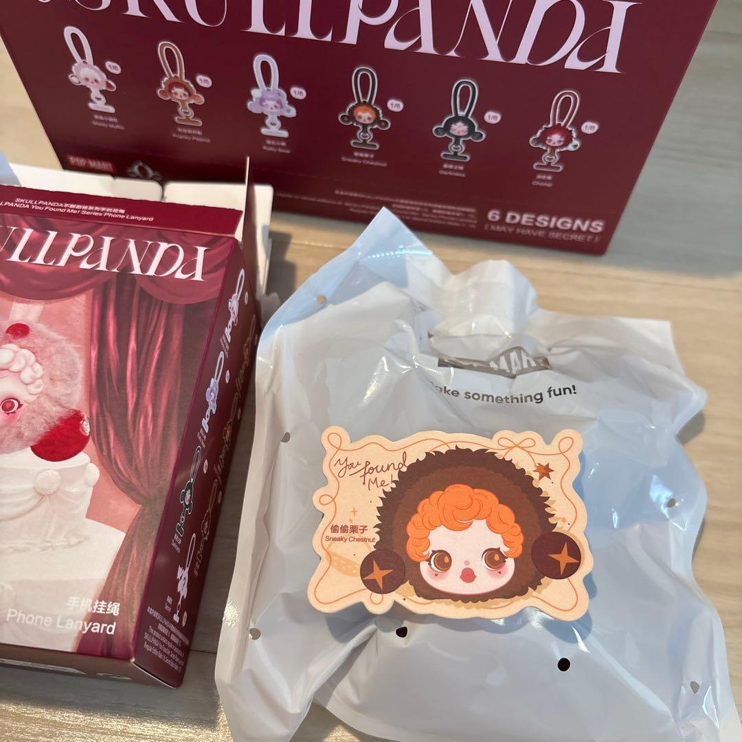 SKULLPANDA you found me! スマホストラップ 茶色 SKULLPANDA スカル