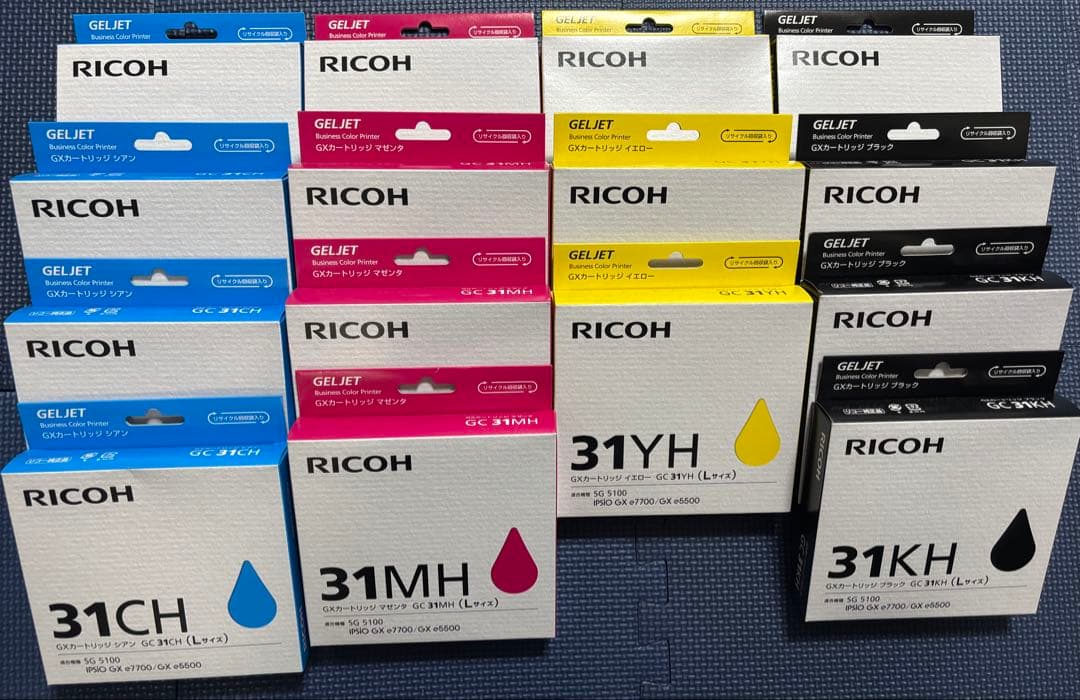 RICOH カートリッジ 31MH 31CH 31KH 31YH Lサイズ - メルカリ