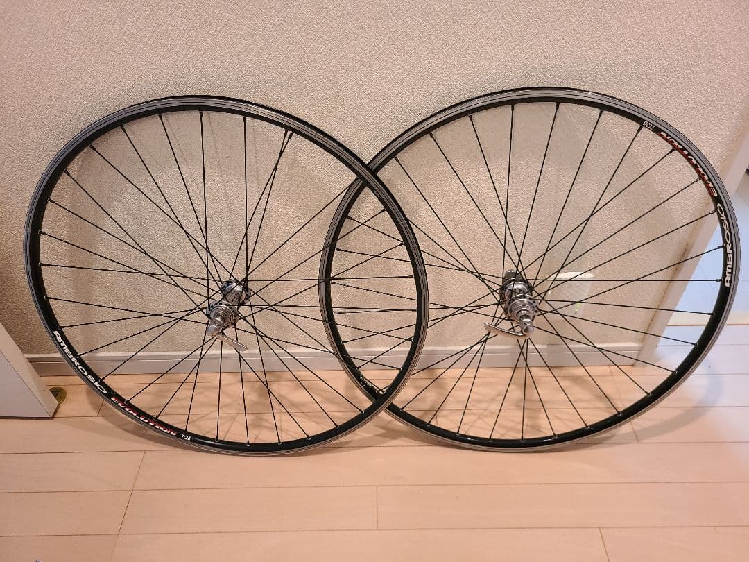 ジャンク品　手組　AMBROSIO　EVOLUTION DURA-ACEハブ CY-BOSS / 【HB1006】SHIMANO DURA-ACE HB-7400 FH7400 ハブセット中古美品