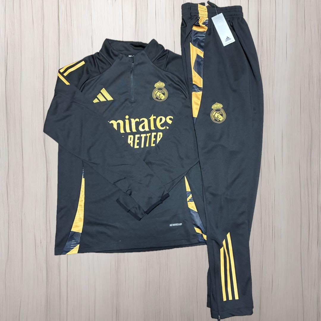Real Madrid トレーニングウェア ブラック/ゴールドS 上下セット Real Madrid 24-25 Fermuarlı Antrenman Takımı - Formacım - Kişiye