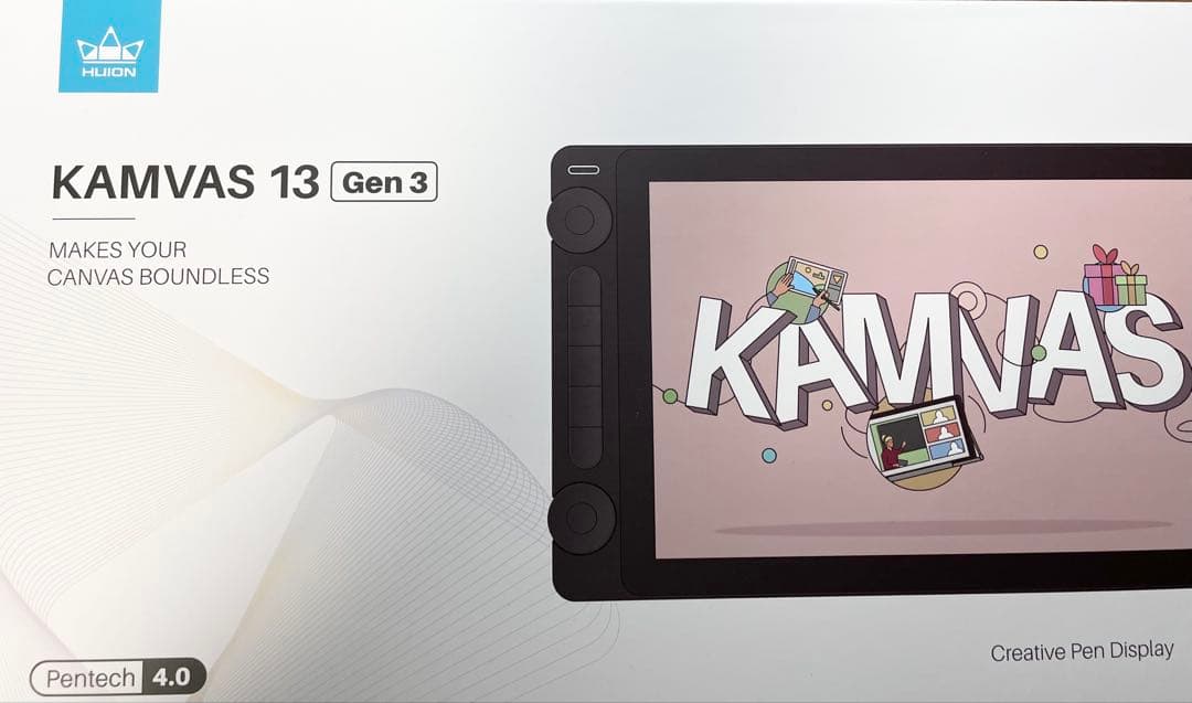 Huion KAMVAS 13 Gen 3 液晶ペンタブレット本体 Huion 新型 Kamvas 13 Gen 3 デジタル描画ペンディスプレイ 初心者向け