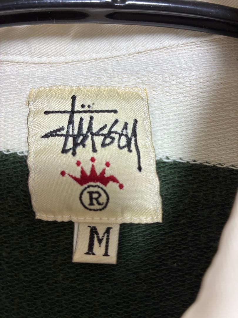 90s old stussy ラガーシャツ 白タグ USA製 Mサイズ【超希少】 - メルカリ