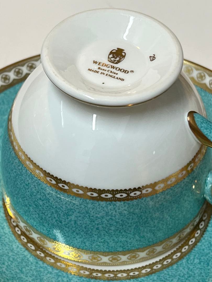 ウェッジウッド ユーランダー パウダーターコイズ カップ&ソーサー