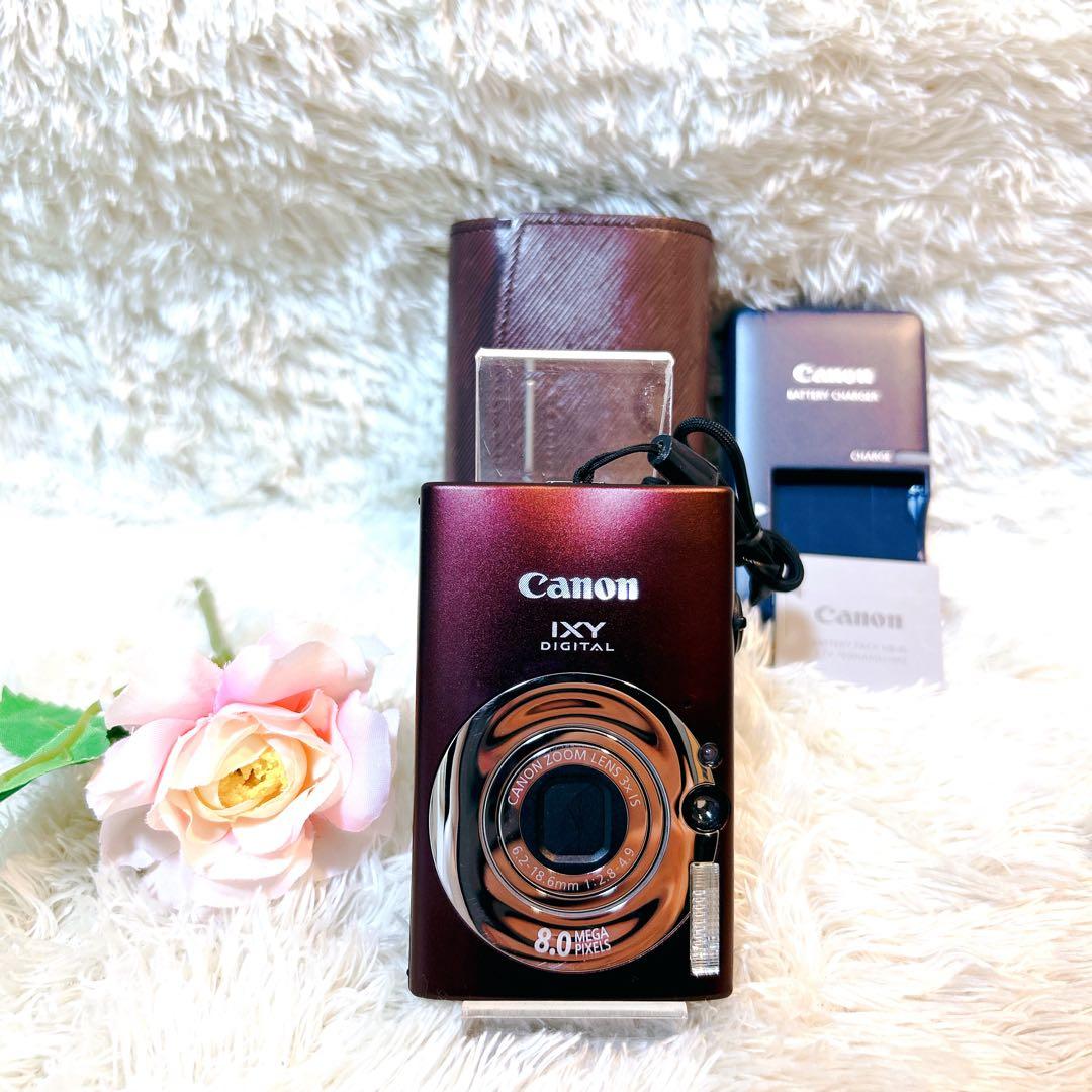 極美品 動作確認済 Canon IXY 20IS ブラウン デジカメ バッテリー IXY キヤノン Canon DIGITAL 20 IS ブラウン ファインダー搭載 光学4倍