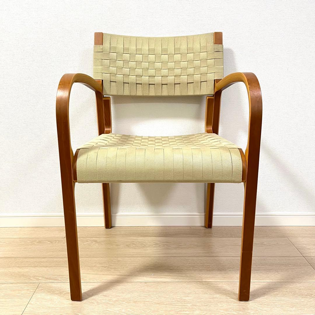 つ71)WISE WISE アームチェア 編み座面 ナチュラル - メルカリ