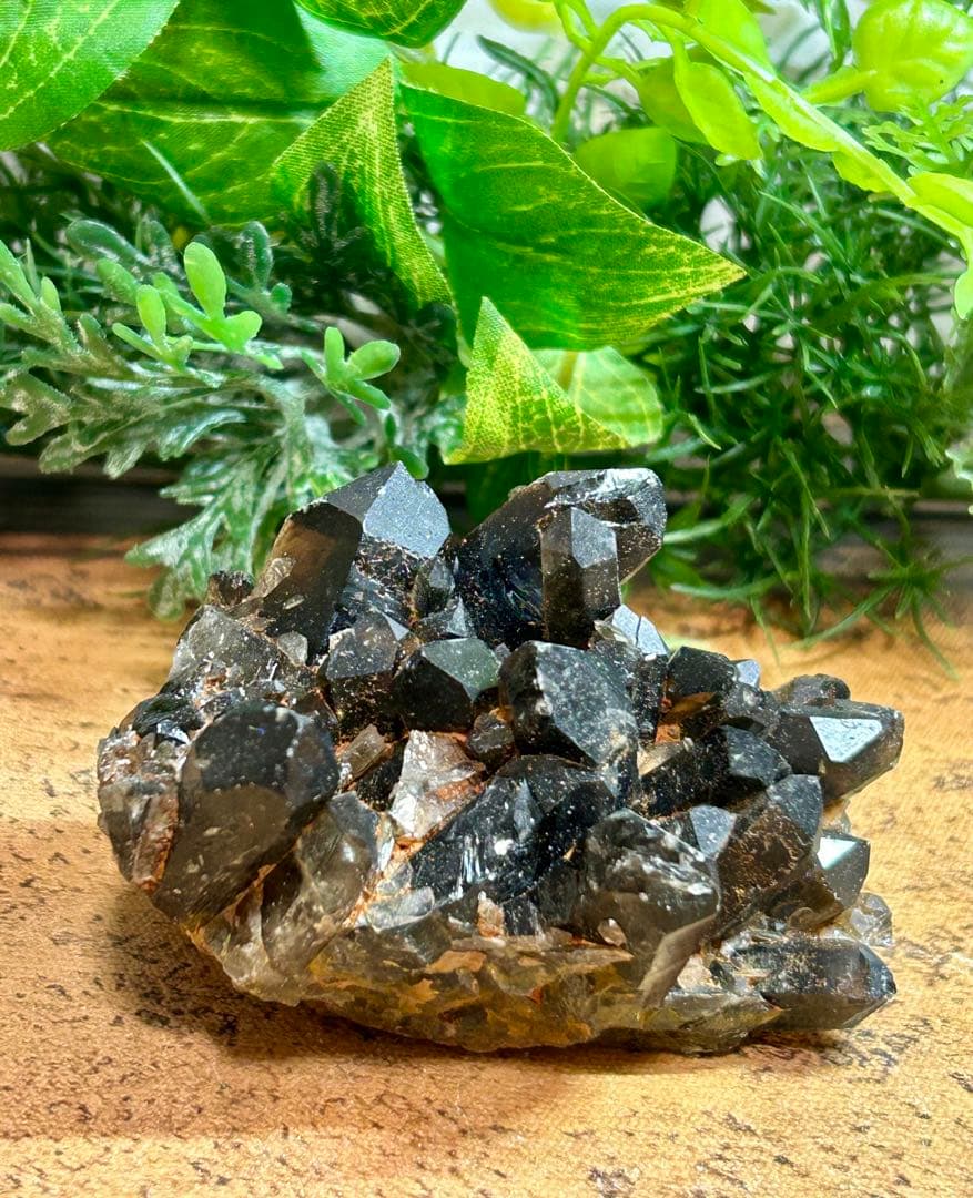 ⭐️モリオンクラスター 【最強魔除け】浄化 邪鬼 クラスター 黒水晶